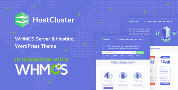 HostCluster v1.7 – WHMCS Server & Hosting WordPress Tema+ RTL