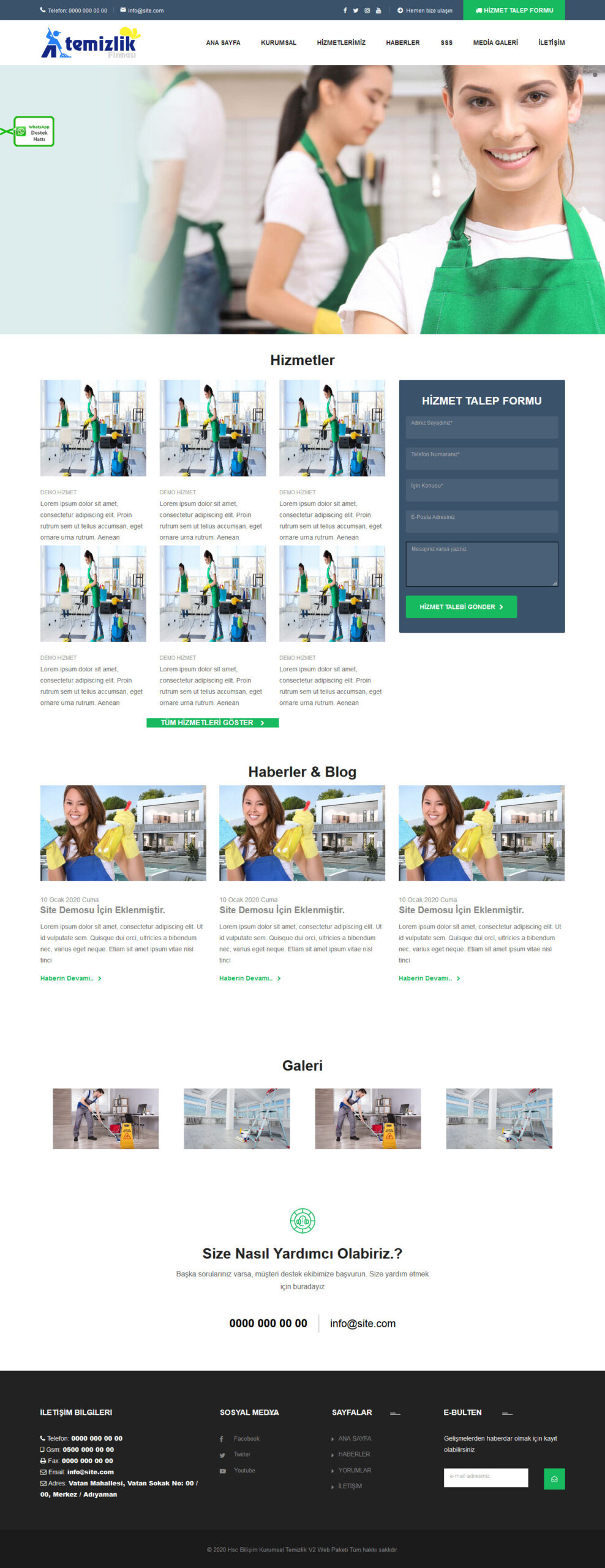 Kurumsal Temizlik PHP Script V2