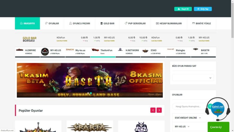  Epinci.net | E-pin Satış Scripti Nette Yok !