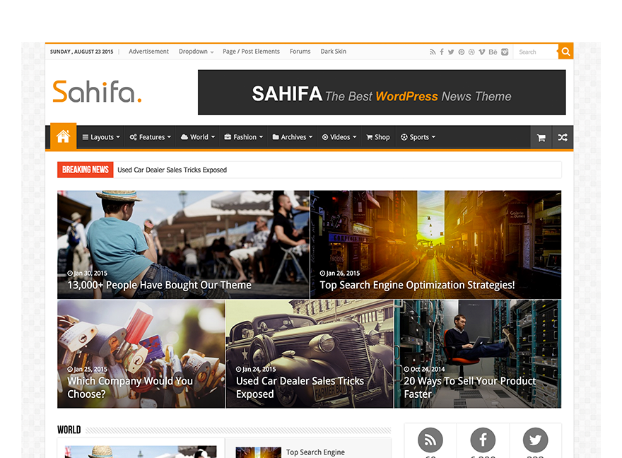 Sahifa Blog & Magazin Teması İndir