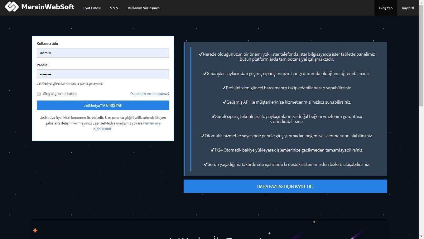 Smm Double Panel Scripti Full İndir