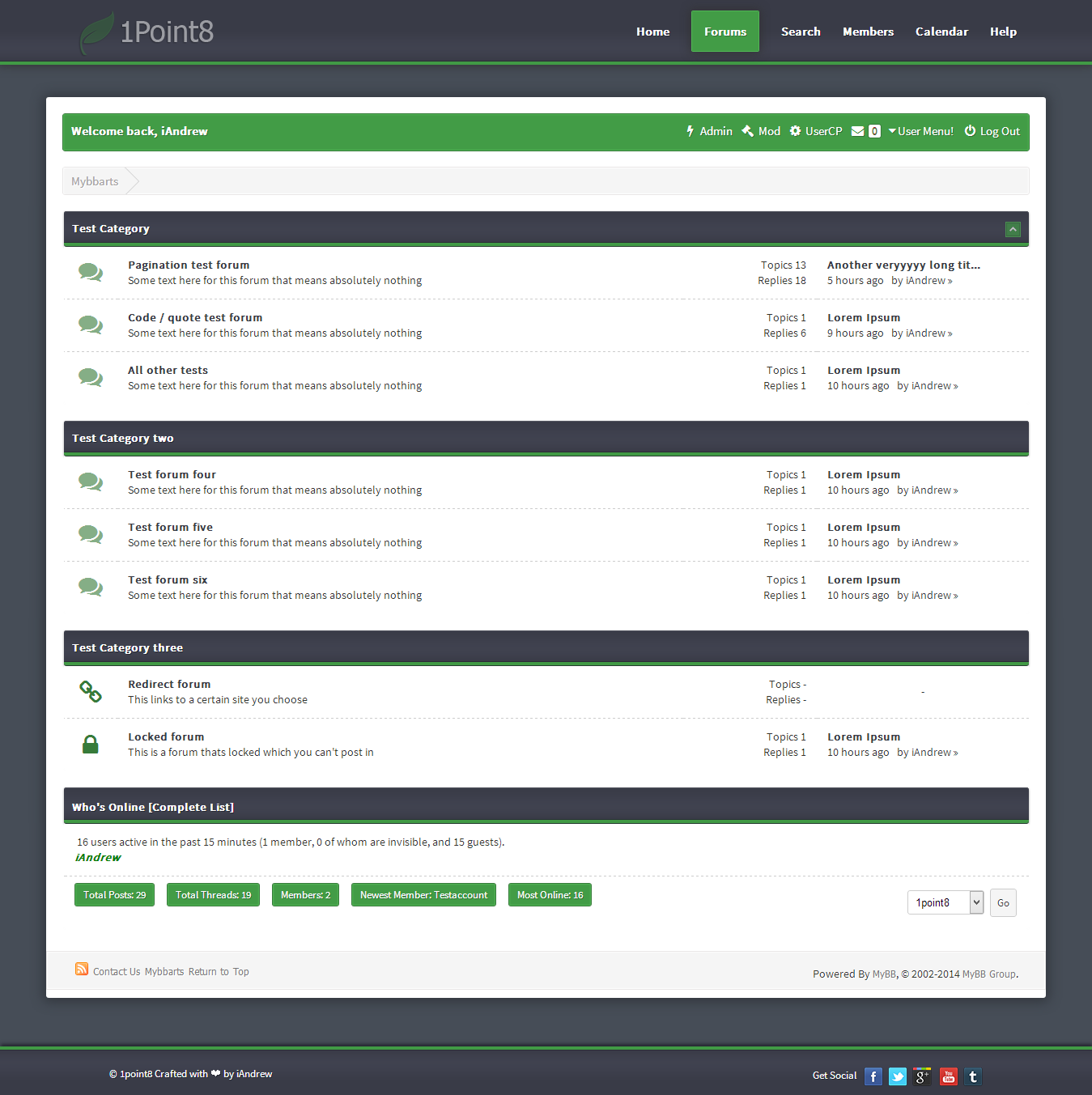 1point8 Teması Mybb Teması