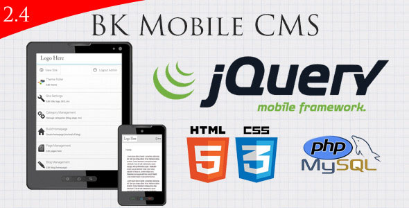 Tam Yönetici Panelli jquery Mobil Web Sitesi