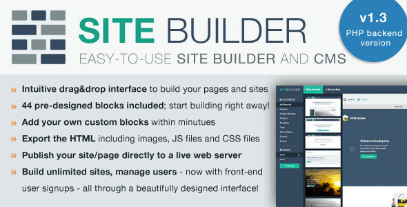 SiteBuilder Lite – Sürükle&Bırak site oluşturucu ve CMS