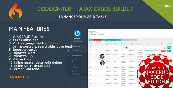Codeigniter CMS – Ajax CRUD Eklentileri