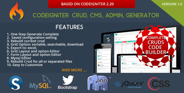 Codeigniter CMS – CRUD Oluşturucu – Yönetici