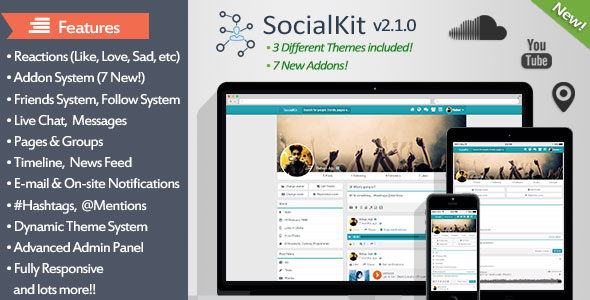 SocialKit v2.1.0 – En Üst Düzey Sosyal Ağ Platformu