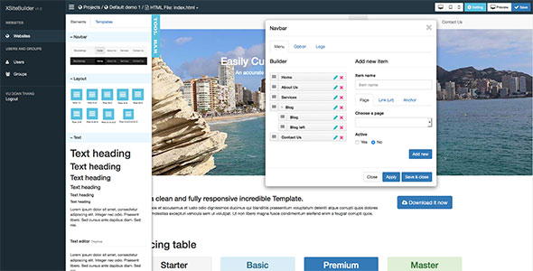 XSiteBuilder – Sürükle Bırak Site Oluşturucu v1.1
