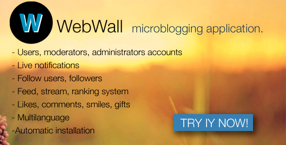 WebWall v1.1 – sosyal mikroblog uygulaması