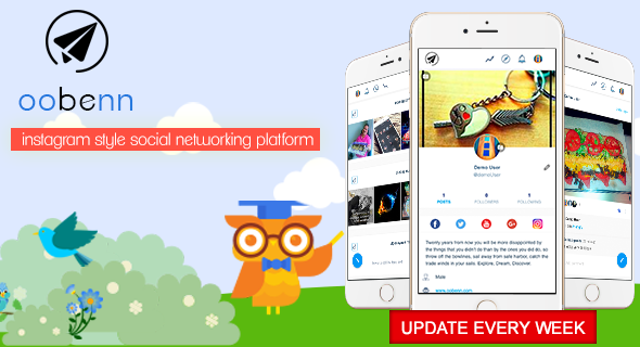 oobenn ​​Instagram Stili Sosyal Ağ Komut Dosyası