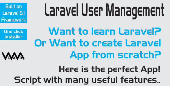 Laravel User Manager – Kolaylıkla L5 projesi oluşturun