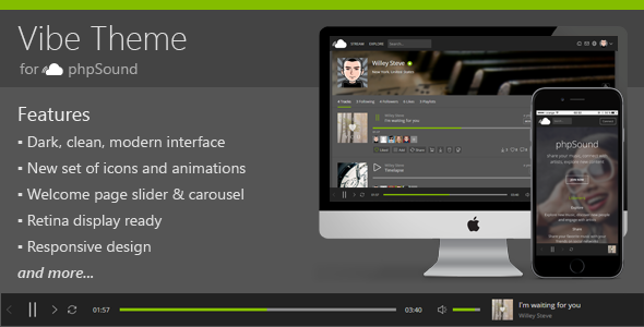 PhpSound için Vibe Teması
