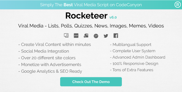 Rocketeer v6.0 – Viral Medya Listeleri, Anketler, Testler, Haberler ve Videolar
