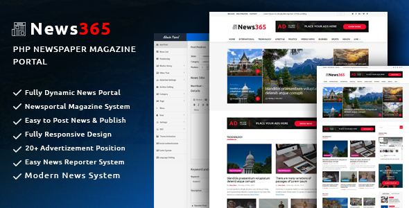 News365 v1.5 – Video Gazeteli PHP Gazete Script Dergisi Blogu