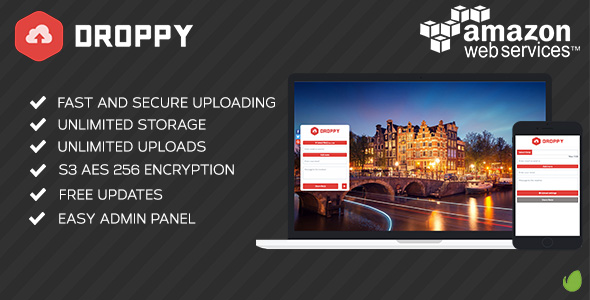 Amazon S3 – Droppy çevrimiçi dosya paylaşımı