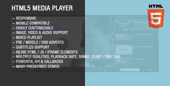 Oynatma Listesiyle HTML5 Resim Video Ses Galerisi