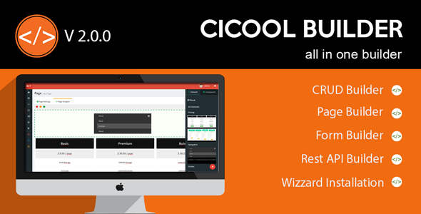 Cicool – Sayfa, Form, Dinlenme API’si ve CRUD Oluşturucu