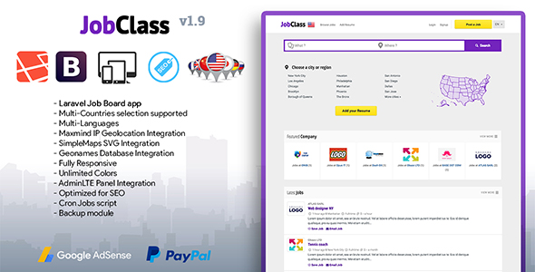 JobClass v1.9 – Coğrafi Konumlandırılmış İş Panosu Komut Dosyası