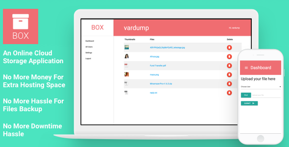 Box v1.2 – Çevrimiçi Bulut Depolama Uygulaması