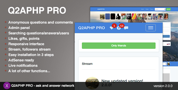 Q2APHP PRO v2.0.2 – soru-cevap sosyal ağı