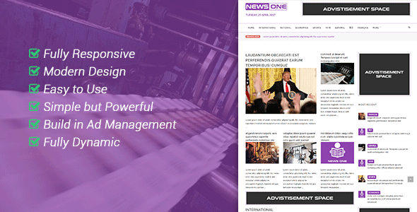 NewsOne – Gazete Dergi ve Blog için Yaratıcı Çözüm