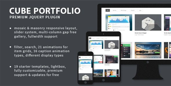 Cube Portfolio v4.0 – Duyarlı jQuery Grid Eklentisi