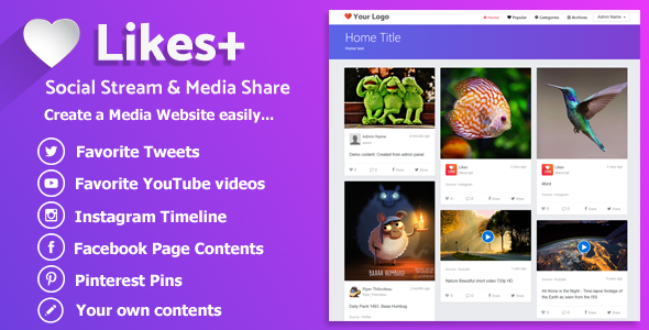 Beğeniler Artı – Sosyal Akış ve Medya Paylaşımı