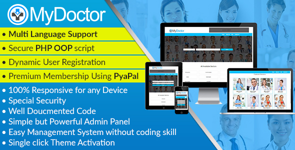 MyDoctor – Bootstrap Doktor Dizini CMS Komut Dosyası