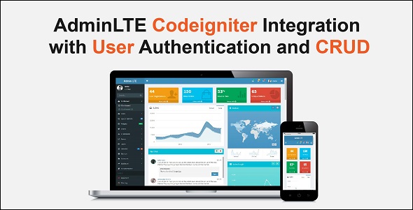 AdminLTE Entegrasyonu + Giriş Kimlik Doğrulaması + Kullanıcı CRUD’lu Codeigniter