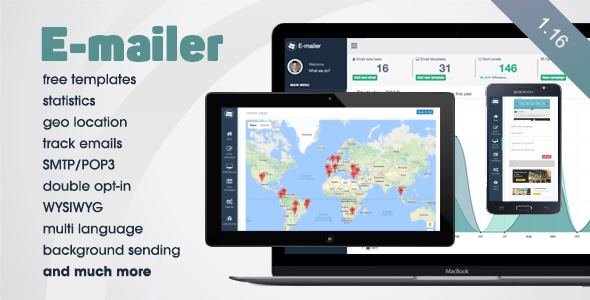 E-mailer v1.16 – Analytics + GEO konumuyla Haber Bülteni ve Posta Sistemi