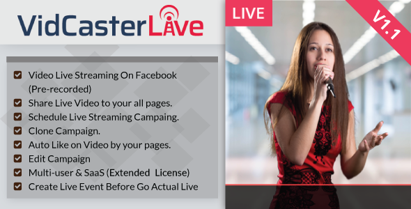 VidCasterLive v1.1 – Önceden Kaydedilmiş Videoyla Facebook Canlı Yayını