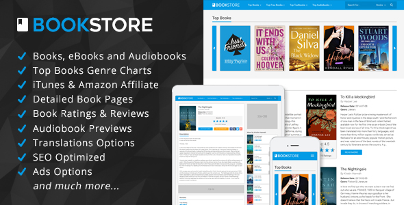 BookStore v1.3 – Books, eBooks and Audiobooks Affiliate Script