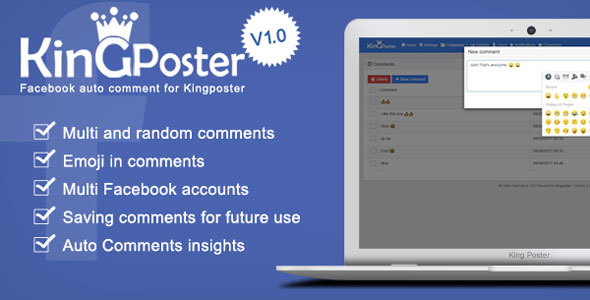 Facebook Auto comment v1.1.6 – Kingposter Modülü