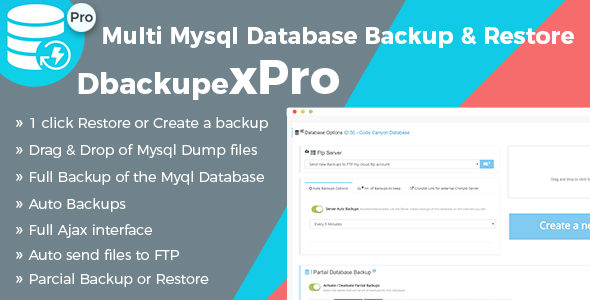 Profesyonel MySQL Veritabanı Yedekleme ve Geri Yükleme Komut Dosyası – DbackupeX Pro