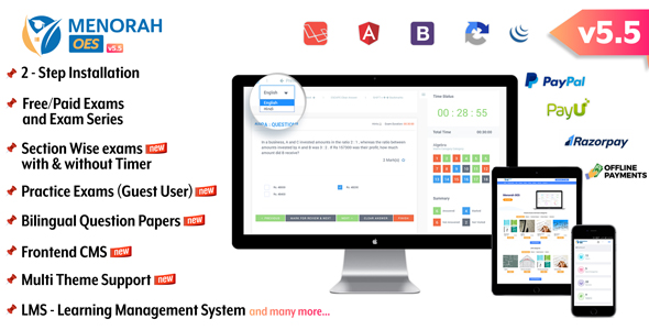 MenorahOES v5.5 – Çevrimiçi Öğrenme ve Sınav Sistemi