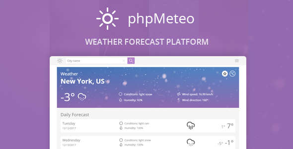 phpMeteo v2.0 – Weather Forecast Platform