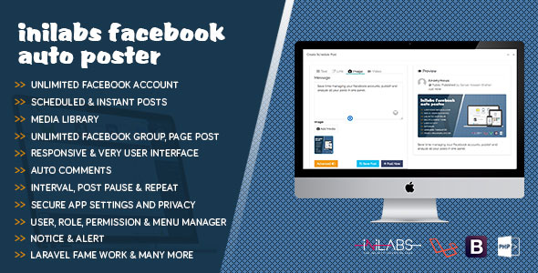 Inilabs Facebook Çoklu Hesap Otomatik Gönderim ve Planlayıcı