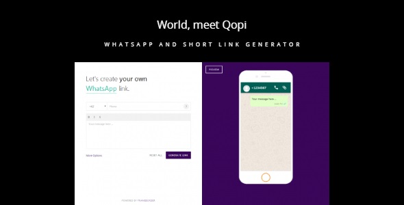 Qopi v2.1.0 – WhatsApp ve Kısa Bağlantı Oluşturucu