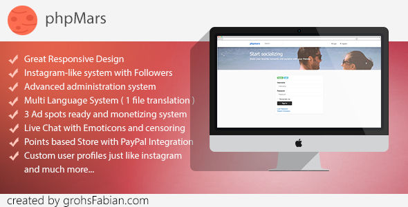 phpMars v1.1.0 – Fotoğraflar Sosyal Ağı ( instagram klonu )