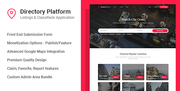 Directory Platform v1.0.6 – Listeler ve İlanlar