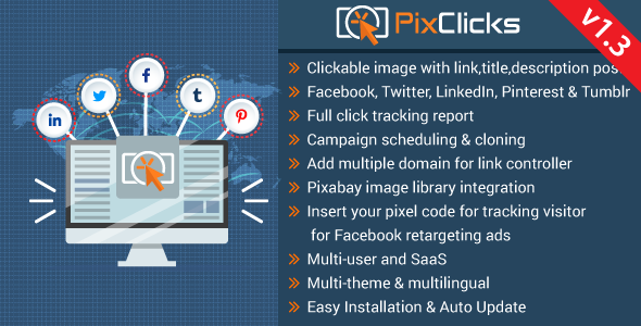 PixClicks v1.3 – Tıklanabilir Resim Posteri ve Tıklama Takibi