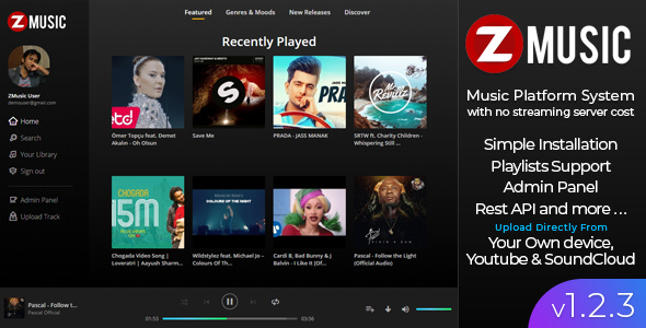 Zuz Music v1.2.3 – Gelişmiş Müzik Platform Sistemi