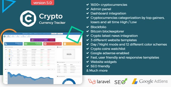 Crypto Currency Tracker v6.0 – Realtime Prices, Charts, News, ICO’s and more