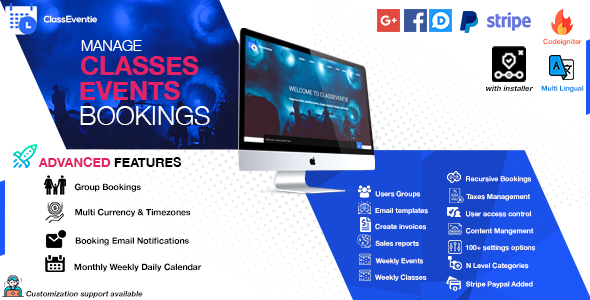 Classeventie v2.1 – Çevrimiçi Sınıflar ve Etkinlik Rezervasyonu