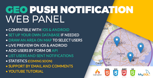 Geo Push Web Paneli iOS ve Android