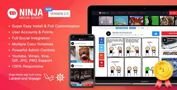 Ninja Media Script v2.0.5 – Viral Fun Media Sharing Site