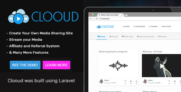 Clooud v1.4 – Premium Media Sharing Script
