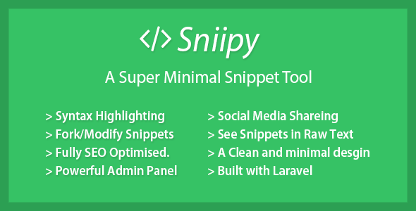 Sniipy – A Super Minimal Snippet Tool