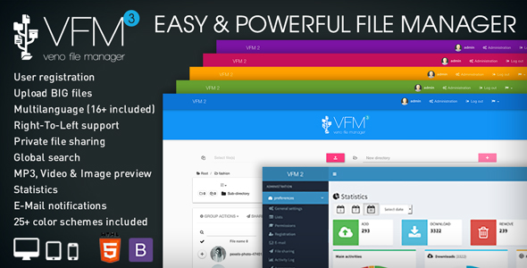 Veno File Manager v3.4.5 – host and share files