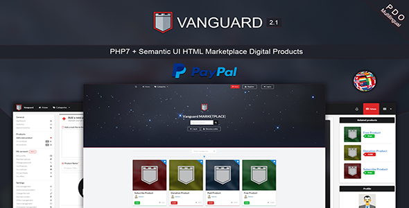 Vanguard v2.1 – Marketplace Digital Products PHP7